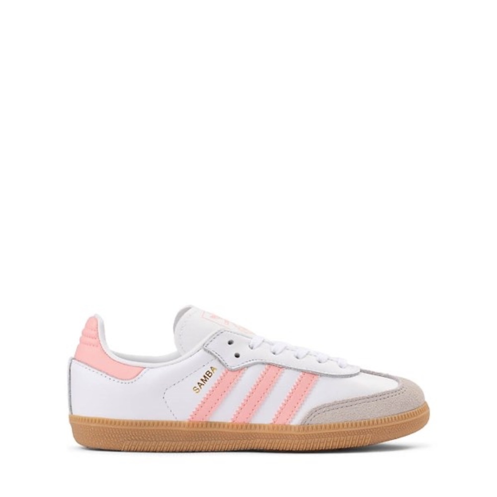 Adidas Samba White and Pink Trainers